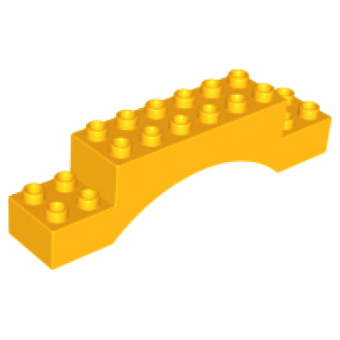 bright light orange duplo brick 2 x 10 x 2 arch
