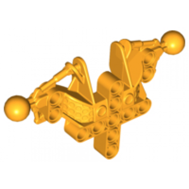 bright light orange bionicle toa inika upper torso shoulders section