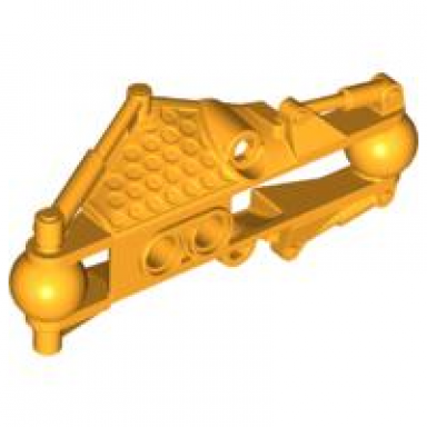 bright light orange bionicle piraka arm section with 2 ball joint