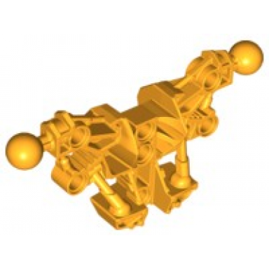 bright light orange bionicle piraka torso with 2 ball joint