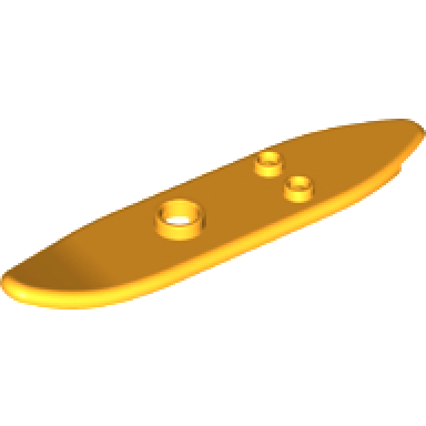 bright light orange minifigure utensil surfboard long