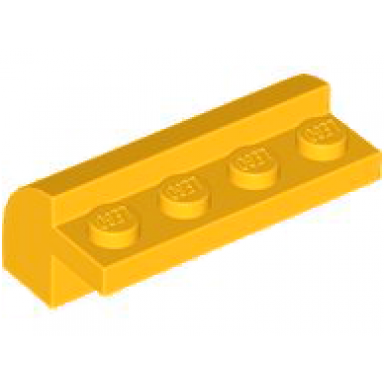 bright light orange slope curved 2 x 4 x 1 1 3 with 4 recessed studs