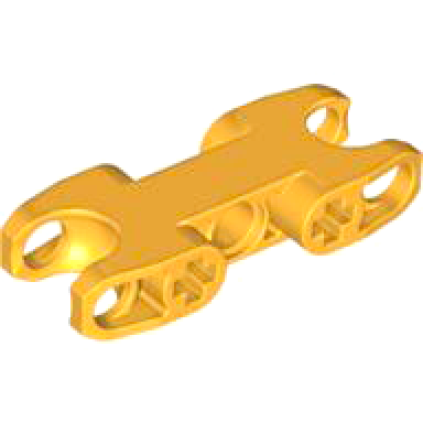 bright light orange technic axle and pin connector 2 x 5 with 2 ball joint sockets closed sides closed axle holes