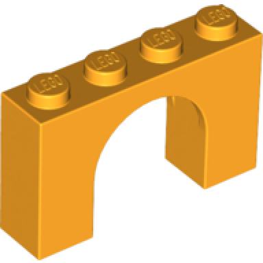 bright light orange arch 1 x 4 x 2