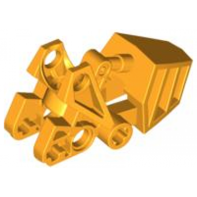 bright light orange bionicle foot with ball joint socket 3 x 6 x 2 1 3 squared tops