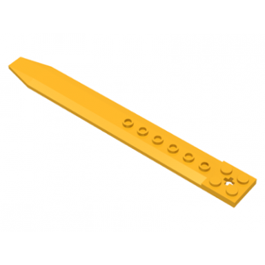 bright light orange plate modified 2 x 16 with angled side extensions and axle hole rotor blade