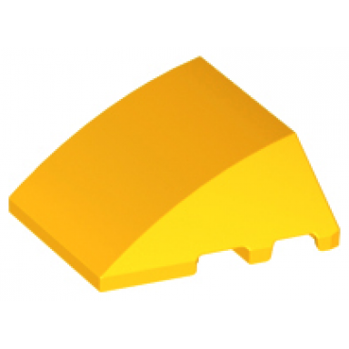 bright light orange wedge 4 x 3 triple curved no studs