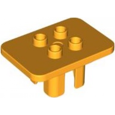 bright light orange duplo furniture table square with 4 top studs