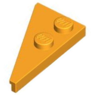 bright light orange wedge plate 4 x 2 right pointed