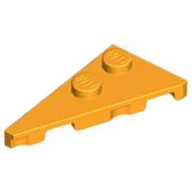 bright light orange wedge plate 4 x 2 left pointed