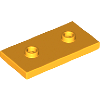 bright light orange plate modified 2 x 4 with 2 studs double jumper