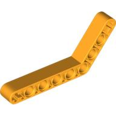 bright light orange technic liftarm modified bent thick 1 x 9 6 - 4