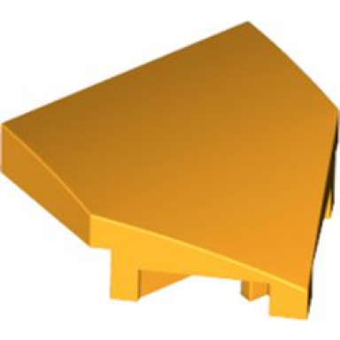 bright light orange wedge 2 x 2 x 2 3 pointed