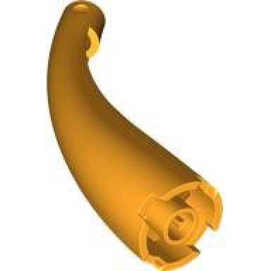 bright light orange dragon tail neck curved
