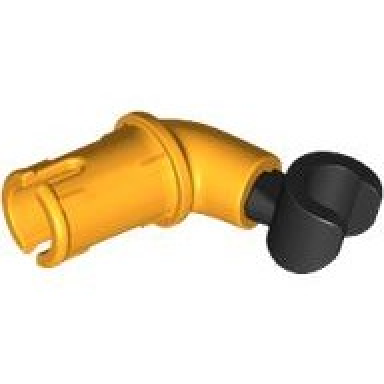bright light orange arm with technic pin with black hand
