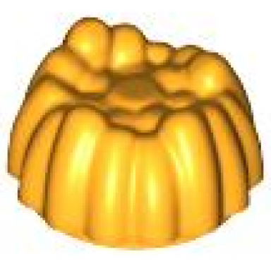 bright light orange minifigure hair small stud size spiky tuft