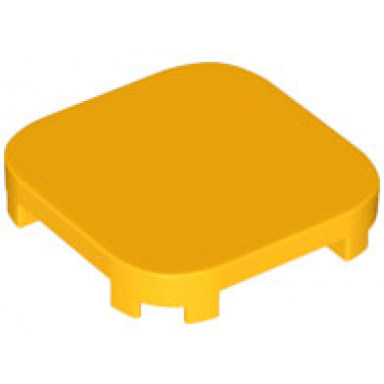 bright light orange tile modified 4 x 4 with rounded corners and 4 feet