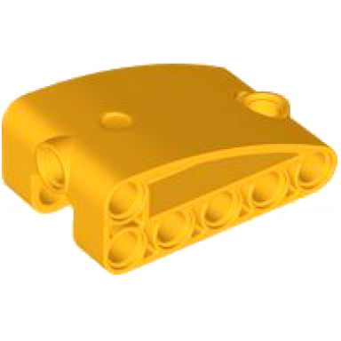 bright light orange technic panel curved 2 x 5 x 3 double modified l-shape quarter ellipse thick 