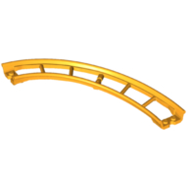 bright light orange train track roller coaster curve 90 degrees 3 bricks elevation