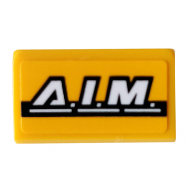 bright light orange slope 30 1 x 2 x 2 3 with a.i.m pattern sticker - set 76143