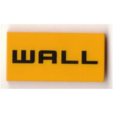 bright light orange tile 2 x 4 with black wall pattern