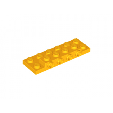 bright light orange plate modified 2 x 6 x 2 3 with 4 studs on side