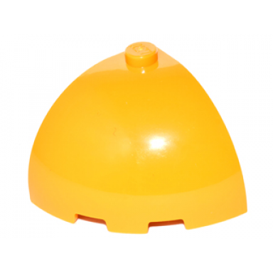 bright light orange brick round corner 3 x 3 x 2 dome top