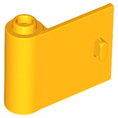 bright light orange door 1 x 3 x 2 left - open between top and bottom hinge
