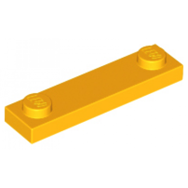 bright light orange plate modified 1 x 4 with 2 studs without groove