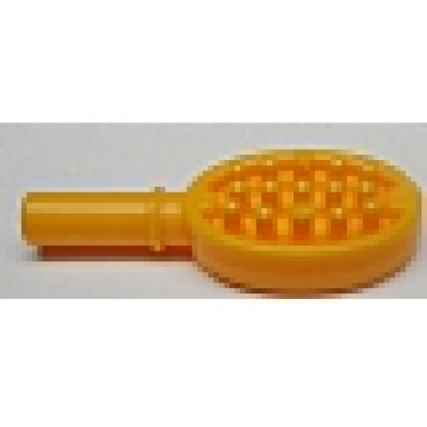 bright light orange friends accessories hairbrush with heart on reverse