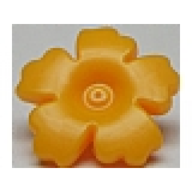 bright light orange friends accessories hair decoration flower with serrated petals and small pin