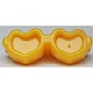 bright light orange friends accessories glasses heart shaped with small pin