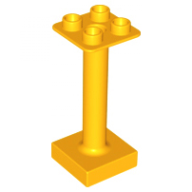 bright light orange duplo support column 2 x 2 x 4 round