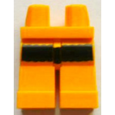bright light orange hips and legs with black thick stripe pattern