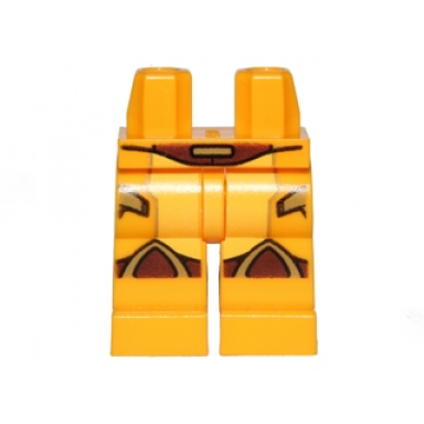 bright light orange hips and legs with sw dark brown and dark tan knee pads pattern