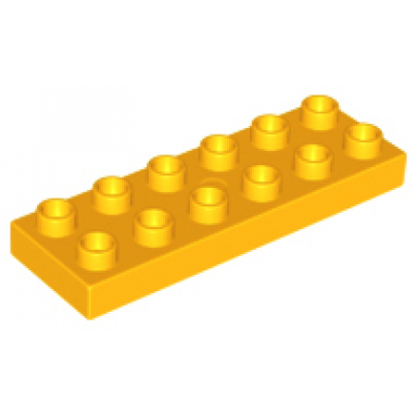 bright light orange duplo plate 2 x 6