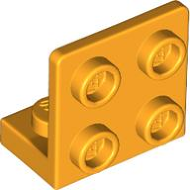 bright light orange bracket 1 x 2 - 2 x 2 inverted