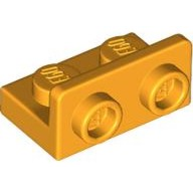 bright light orange bracket 1 x 2 - 1 x 2 inverted