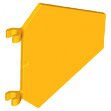 bright light orange flag 5 x 6 hexagonal