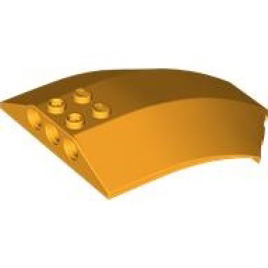 bright light orange windscreen 8 x 6 x 2 curved sloped sides