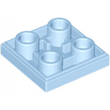 bright light blue tile modified 2 x 2 inverted