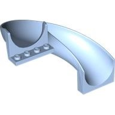 bright light blue slide playground 7 x 12 x 8 1 3 curved 180 degrees