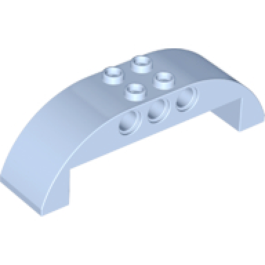 bright light blue slope curved 8 x 2 x 2 double