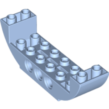 bright light blue slope curved 8 x 2 x 2 inverted double