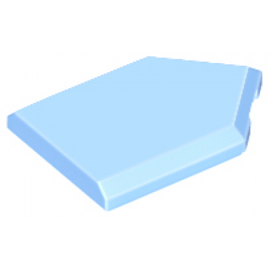 bright light blue tile modified 2 x 3 pentagonal