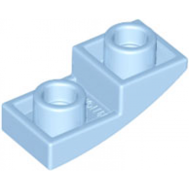 bright light blue slope curved 2 x 1 x 2 3 inverted