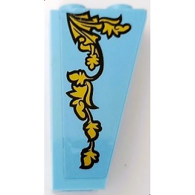 slope inverted 75 2 x 1 x 3 with gold leaves ornament pattern side b sticker - set 75958