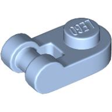 bright light blue plate round 1 x 1 with bar handle