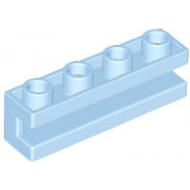 bright light blue brick modified 1 x 4 with channel