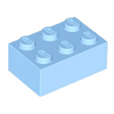 bright light blue brick 2 x 3